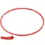 Gymnastikkring Pvc 80 cm | Rød 80 cm flat ring med kant-profil 
