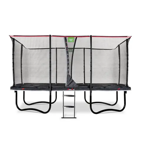 EXIT PeakPro rektangulær trampoline 244 x 427 cm |  Med sikkerhetsnett