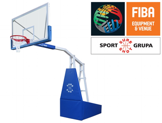 Basketballstativ MiniShot Flyttbart | H&#248;ydejustering | FIBA niv&#229; 3