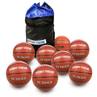 Basketballpakke Skole Pro str 7 8 basketballer | 1 ballbag