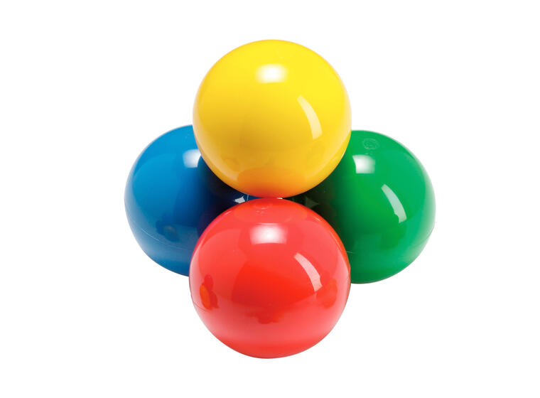 Freeball - 6,5 cm 4 stk. | Lett gummiball | Lateksfrie 