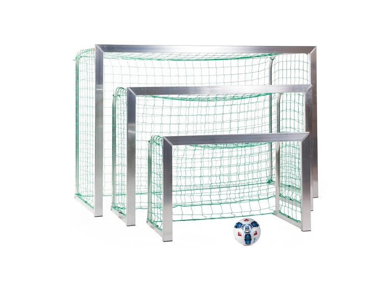 Minimål foldbart 120 x 80 cm Robust alu fotballmål | 10 cm masker 