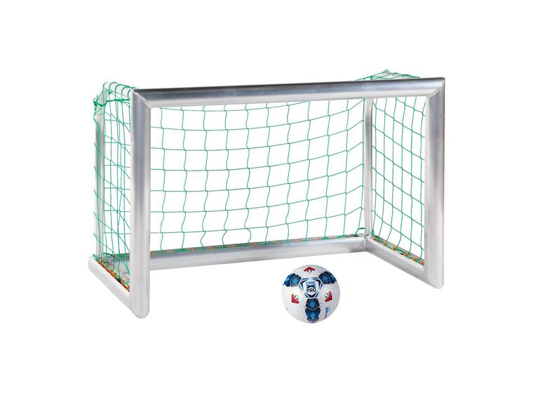 Minimål helsveiset oval profil | 120x80 Robust alu fotballmål | 10 cm masker 