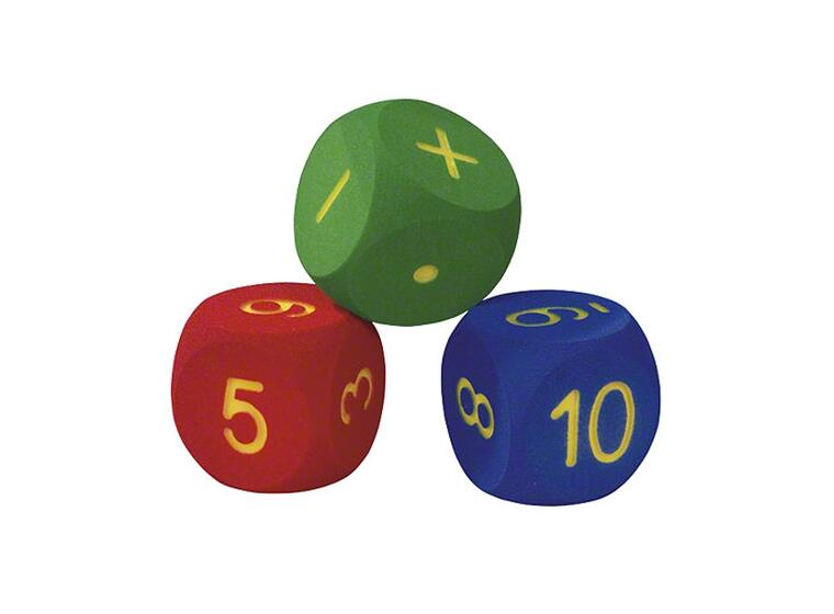 Terninger til matematikk 3 stk | 16 cm skumterninger 