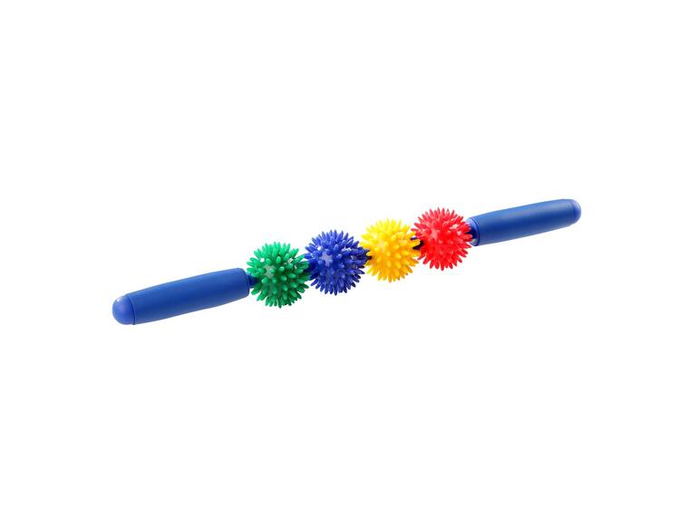Massasjerulle Regnbue 47 cm Med 4 piggballer 