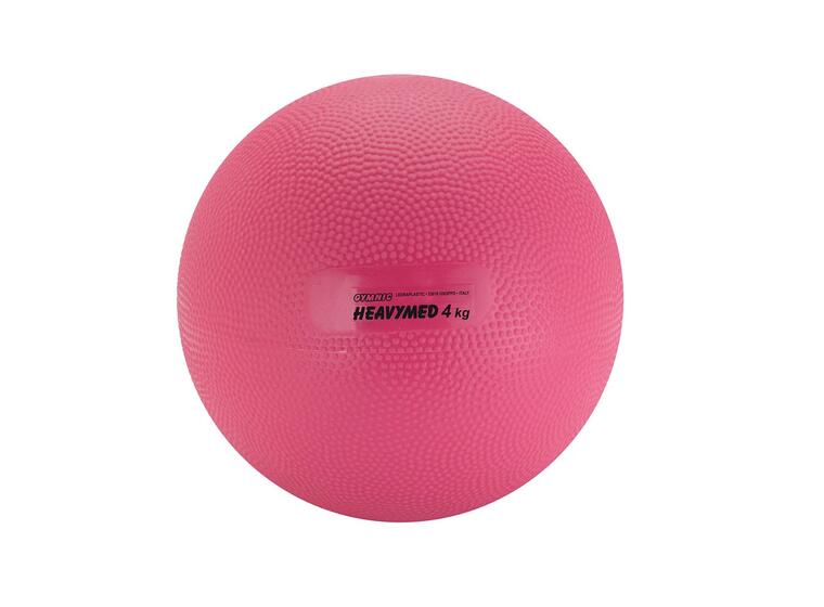 Medisinball Heavymed 4 kg Lateksfri med sprett - Rosa 
