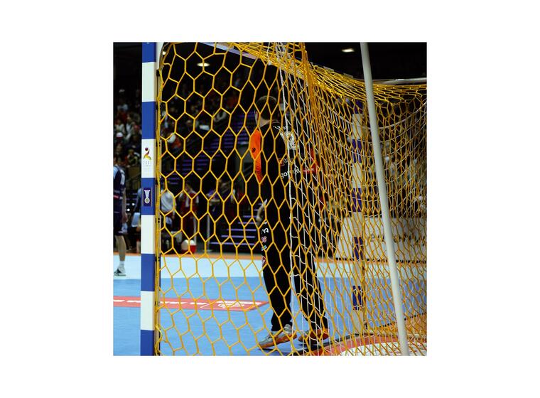 Nett håndballmål VM 3x2 m 1 par | Gul | 80/100 | 4,75 mm | M100 