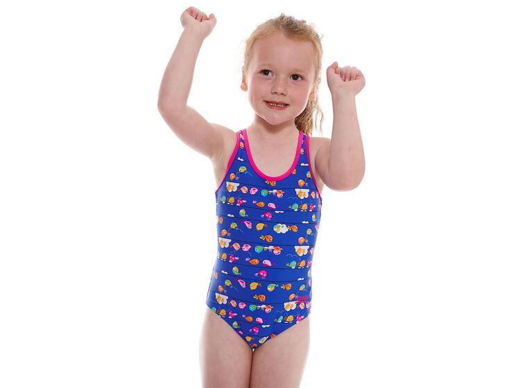 Pretty Bird Actionback Badedrakt 92cm Zoggs | Multi/Rosa | Elastomax