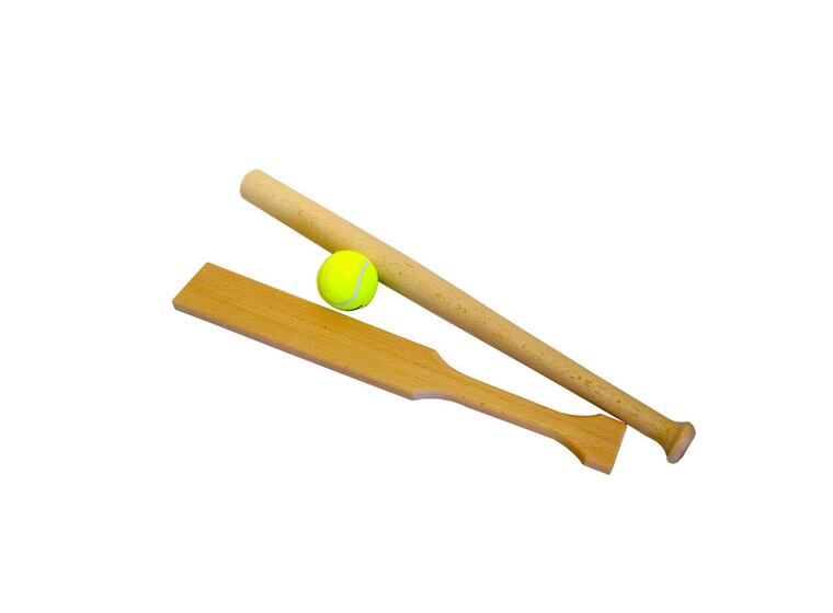 Slåballsett Et flatt og et rundt  balltre +  ball 
