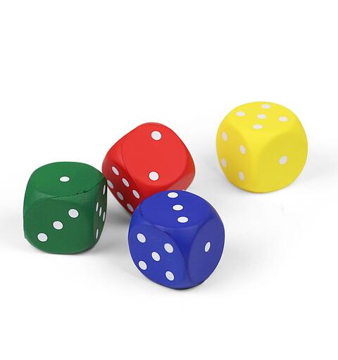 Terning for inne- og utebruk 1 stk | 4 cm skumterning m/trekk
