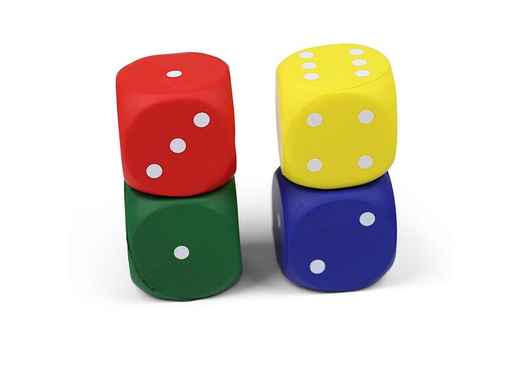 Terning for inne- og utebruk 1 stk | 4 cm skumterning m/trekk 