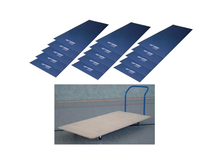 Turnmatter Thermo med vogn Kategori 3 | 15 matter 200x100x6 cm 