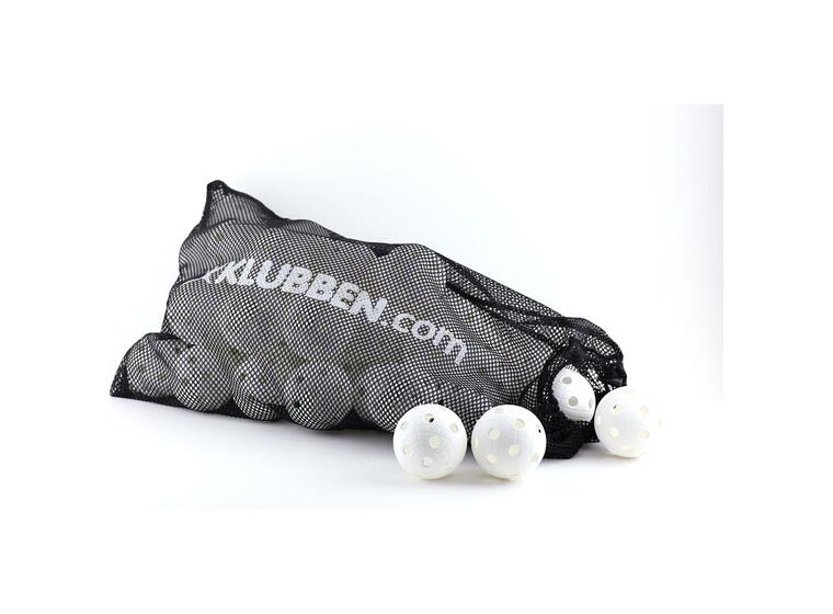 Innebandyballer Crater Unihoc | Hvit 50 matchballer i nettingbag 