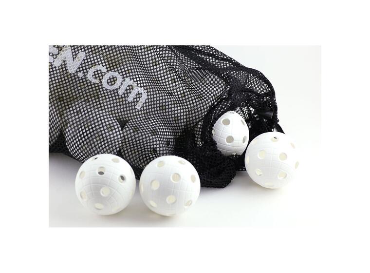 Innebandyballer Crater Unihoc | Hvit 50 matchballer i nettingbag 