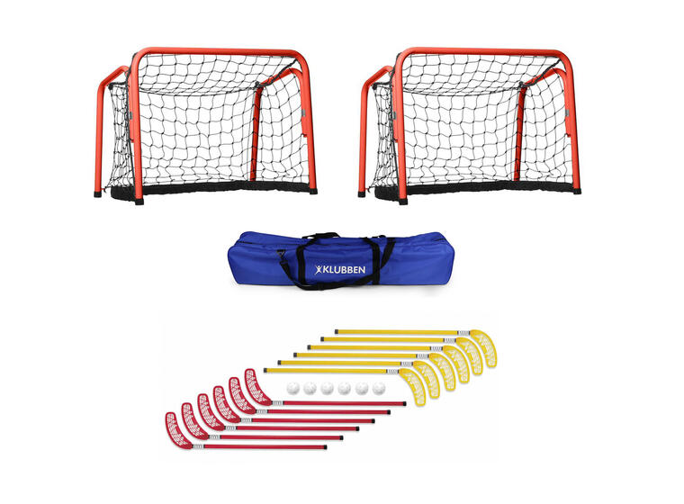 Innebandysett Kids 80 cm med mål 12 køller | 6 baller | 2 mål | 1 bag 