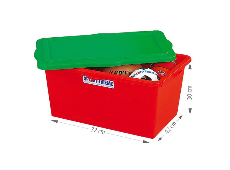 Oppbevaringskasse uten lokk 90L 72x42x30 cm - rød 