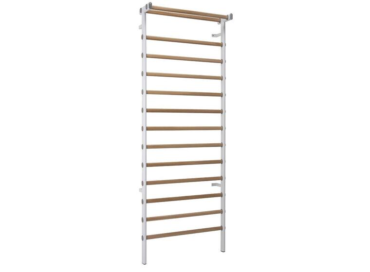Ribbevegg Ferrox 240x90 cm 1 seksjon | Pulverlakkert stål og bøk 