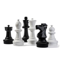 Store sjakkbrikker 64 cm 32 stk | Inne- og utebruk