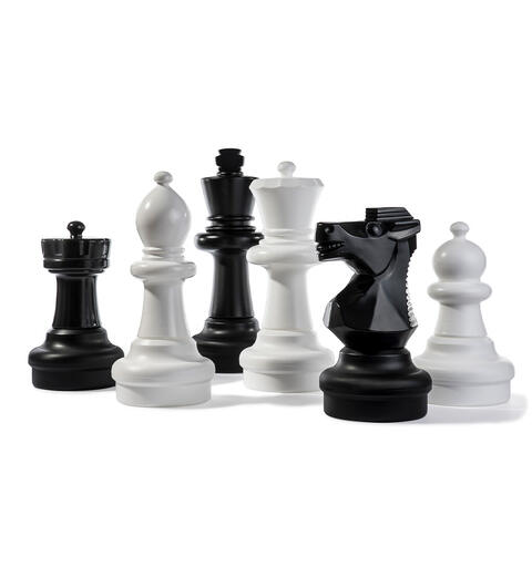 Store sjakkbrikker 64 cm 32 stk | Inne- og utebruk
