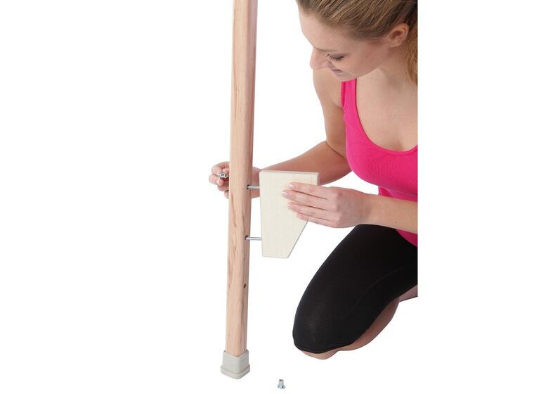 Stylter av tre 140 cm, 1 par Justerbare fotstøtter 