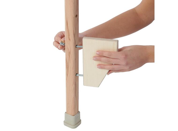 Stylter av tre 140 cm, 1 par Justerbare fotstøtter 