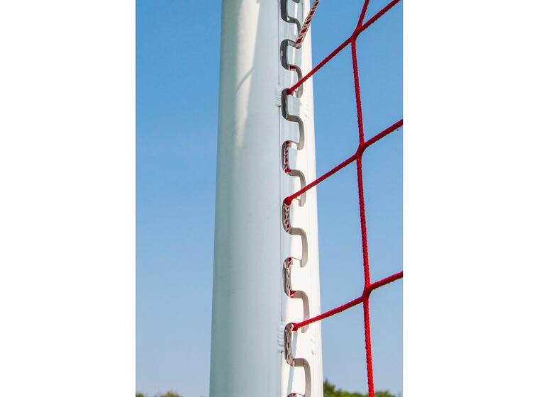 Fotballmål 11er | 7,32 x 2,44 m Oval profil | Bakkehylser | Sølv 