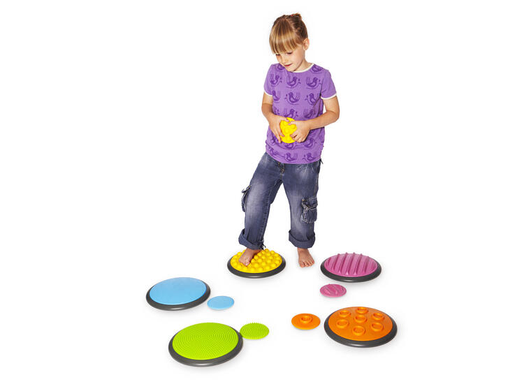 Gonge Taktilt Spill | Sett 2 5 store og 5 små taktile skiver 