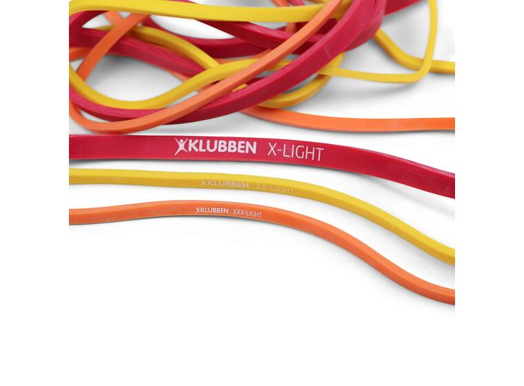 Powerband - lang, rund treningsstrikk 1 stk. | Ekstra lett | Rød 
