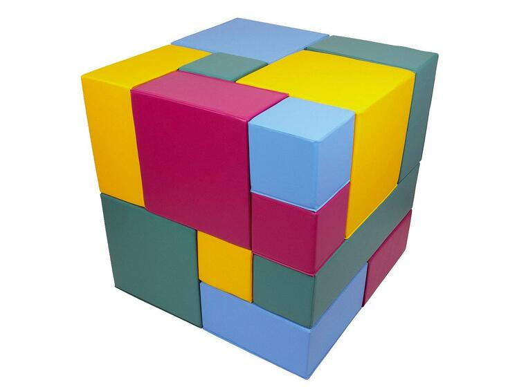 Skumklosser | Terning Giga i skum 120x120 cm | 16 elementer i skum 