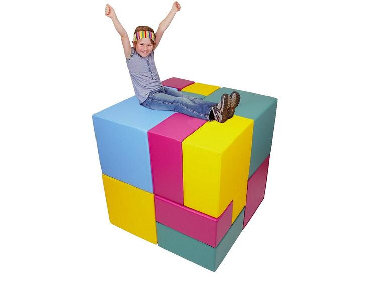 Skumklosser | Terning Giga i skum 120x120 cm | 16 elementer i skum 