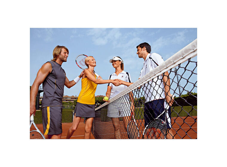 Tennisnett Court Royal Double Row 12,8 m | 6 doble maskerader | kantbånd 