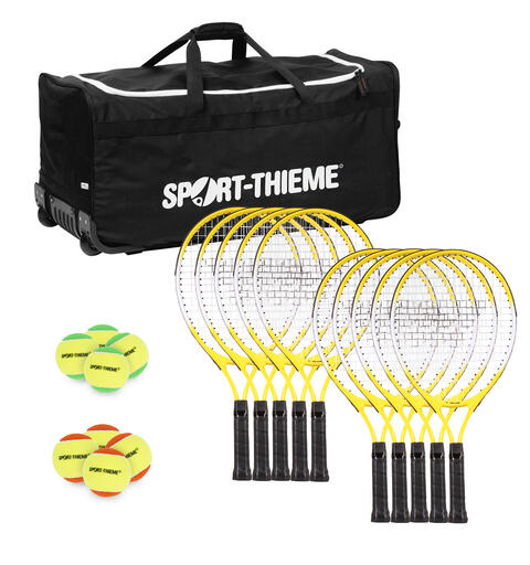 Tennissett for barn - niv&#229; 2 10 tennisracketer | 24 tennisballer