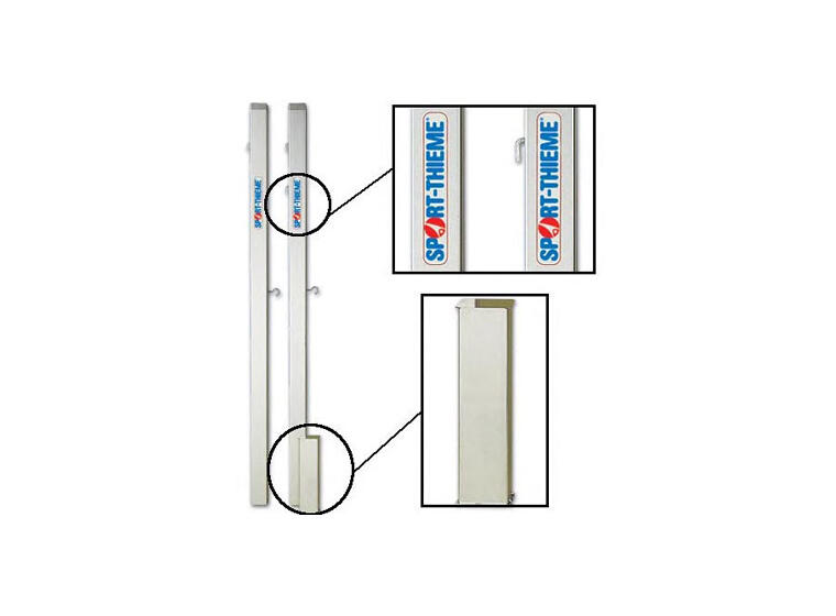 Badmintonstolper med profil 80x80 mm 2 stk | for bakkehylser 