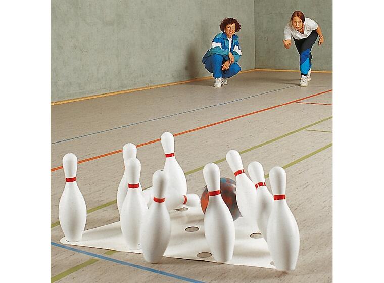 Bowlingsett i plast 37,5 cm bowlingkjegler og bowlingkule 