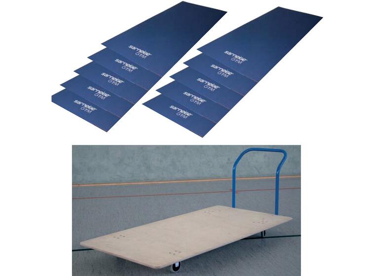 Turnmatter Thermo med vogn Kategori 2 | 15 matter 200x100x4 cm 