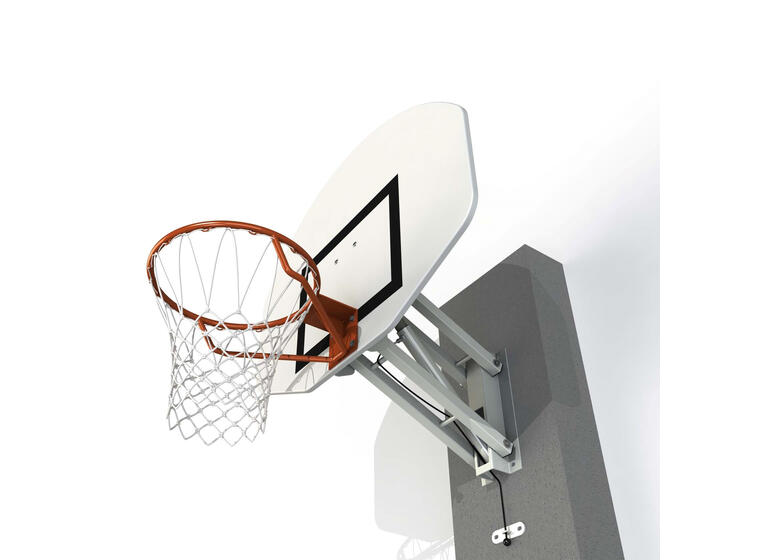 Vegghengt basketstativ med standard kurv Komplett | Høydejustering 