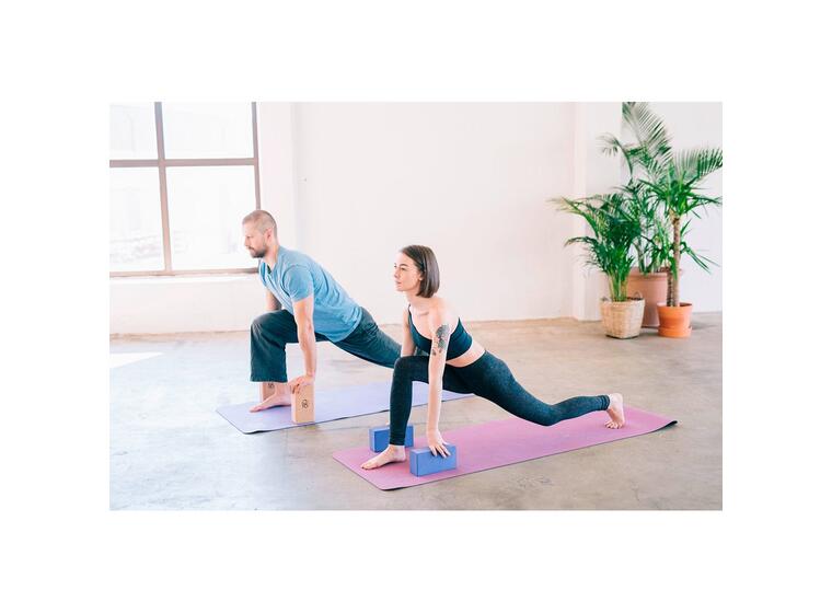 Yogablokk i EVA skum 220 x 110 x 70 mm | Blå 