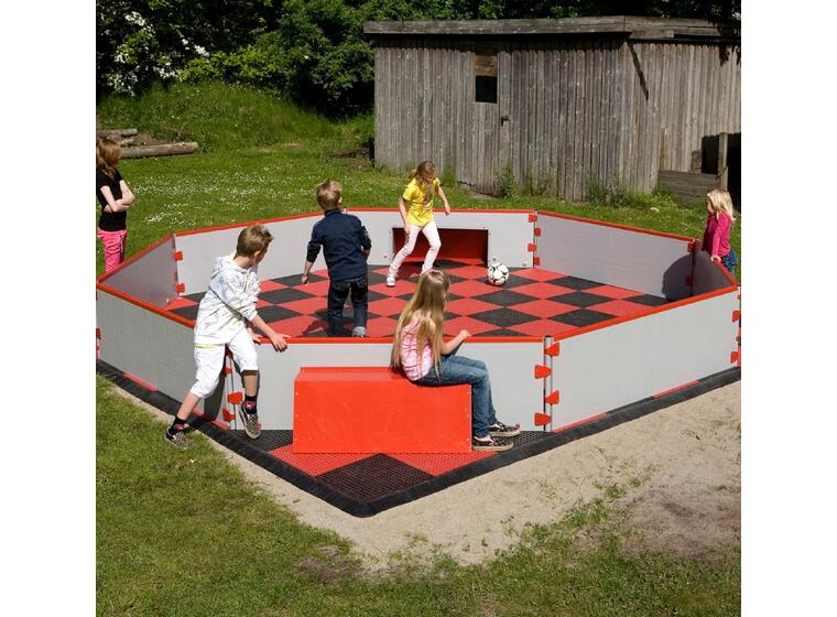Ballbinge Pannabane med gulv 5,5x5,5m Liten helårs ballbinge for skoler 