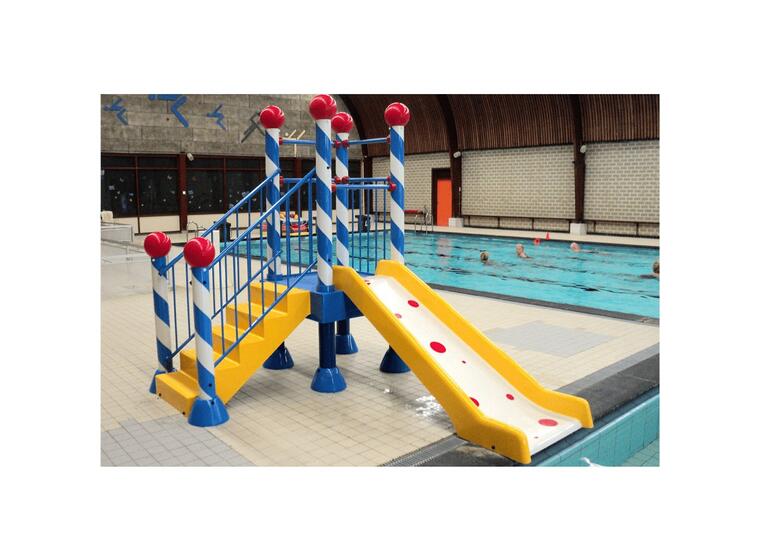 Aqua Drolics Platform med sklie Vannsklie til basseng og badeland 