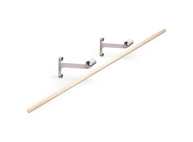 Ballettbarre m/veggfester rund profil 40 mm - Lengde 200 cm 