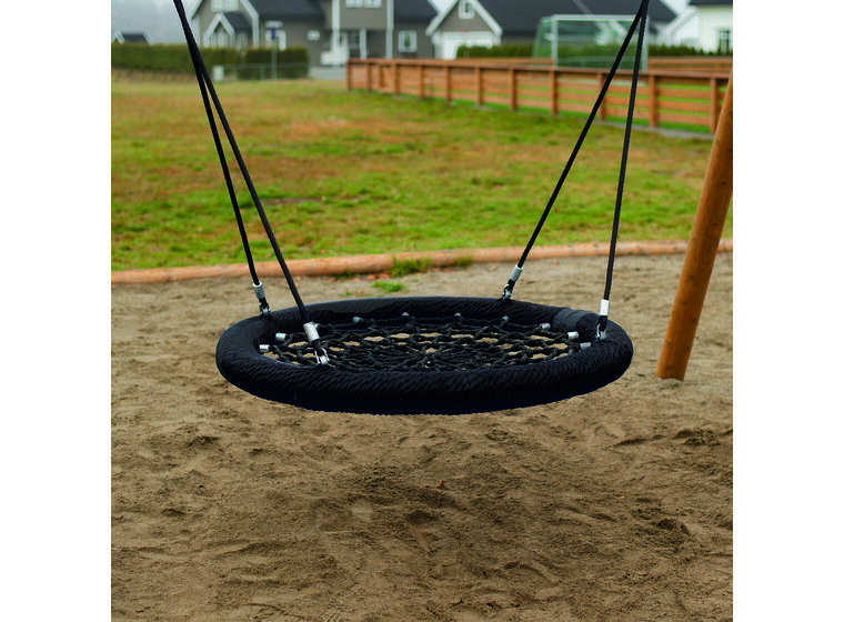 Fugleredehuske D120 cm Svart birdnest i nylontau 