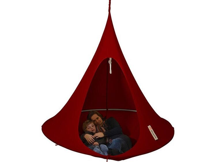 Hengehuske Cocoon - Rød - 180cm Genial hengekøye og gyngestol for alle 