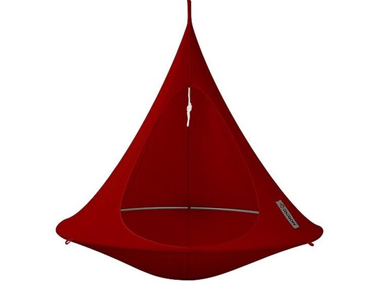 Hengehuske Cocoon - Rød - 180cm Genial hengekøye og gyngestol for alle 