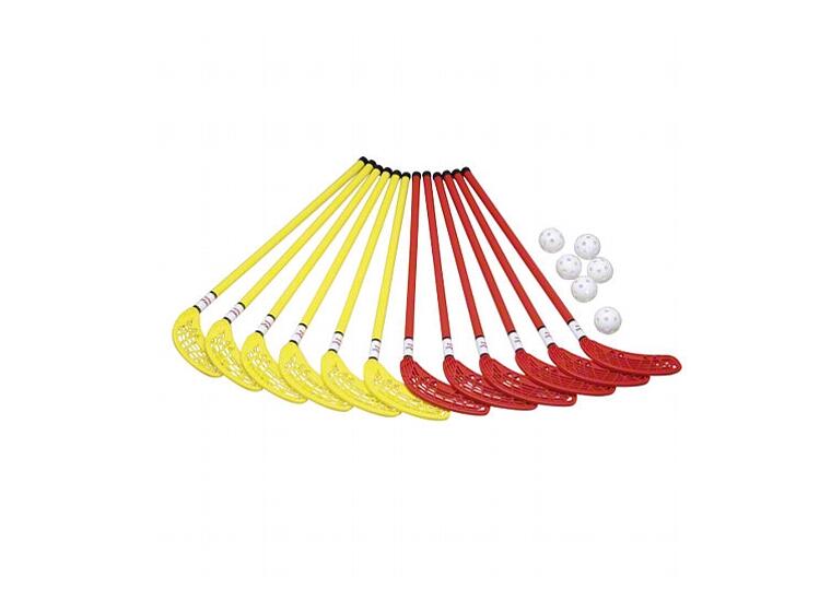 Innebandysett Kids 80 cm 12 innebandykøller | 6 baller 