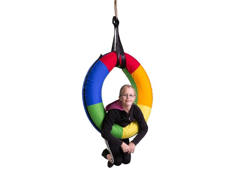 Sirkelhuske 50 cm Fargerik og oppblåsbar terapihuske 