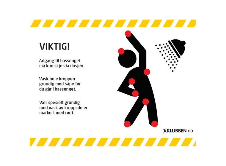 Skilt A3 - vaskeanvisning Hvitt skilt med svart tekst 