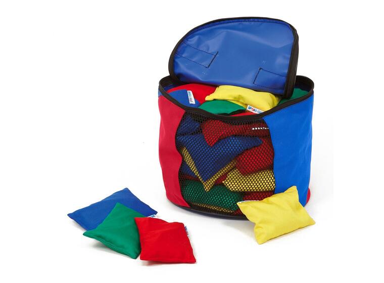 Erteposer i nett (40 stk) Bag med 40 stk erteposer i fire farger 