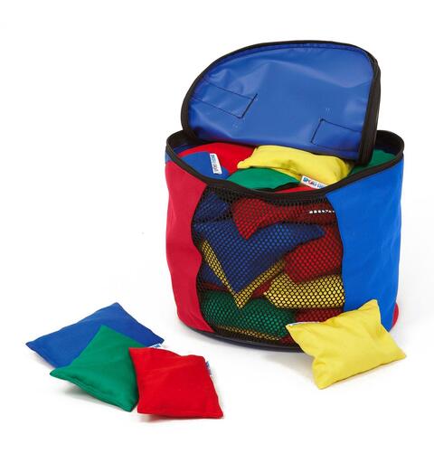 Erteposer i nett (40 stk) Bag med 40 stk erteposer i fire farger