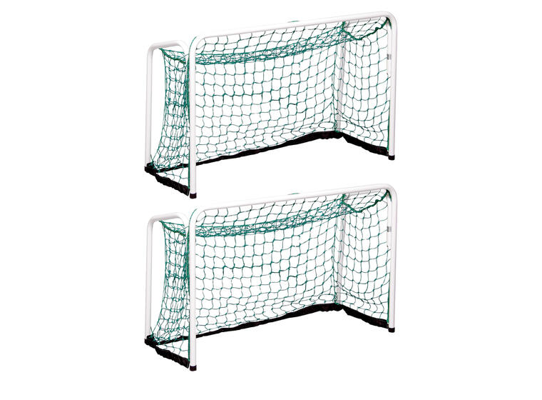 Innebandymål 90 x 60 cm | 2 stk Hvite mål m/nett | Sammenleggbart 