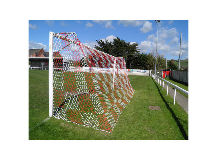Nett 7'er fotballmål 5x2 m 80/150 | 3,5 mm | rødt sjakkmønster 